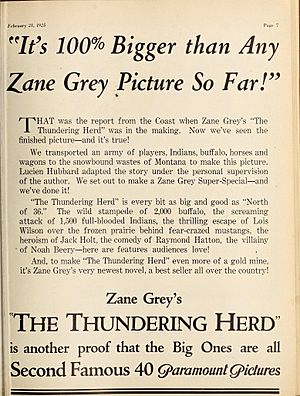 Paramount ad for The Thundering Herd 1925