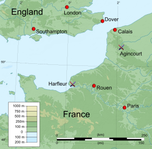 Places featured in Henry V's campaign of 1415-16