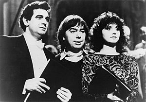 Placido Domingo, Andrew Lloyd Webber, Sarah Brightman 1985