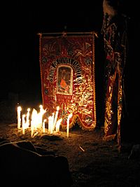 Qoyllur R'Iti Shrine by night