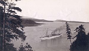 RMS Empress of Japan in First Narrows Vancouver 1893