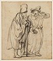 Rembrandt Two Jews in Discussion, Walking