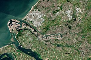 Rotterdam by Sentinel-2, 2018-06-30