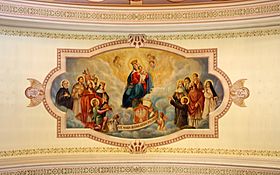 Saint Josaphat Catholic Church (Detroit, MI) - ceiling mural, Queen of Poland