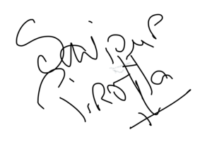 Saviour Pirotta's authograph
