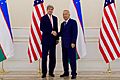 Secretary Kerry Shakes Hands With President Karimov of Uzbekistan in Samarkand (22649086756)