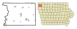 Location of Chatsworth, Iowa