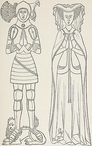 Sir Giles Daubney (d 1445-46) illustration of brass effigy