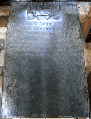 Sir John Bampfylde 1st Baronet Died1650 PoltimoreChurch Devon