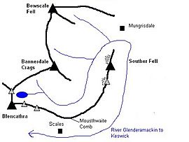 Souther Fell sketch map