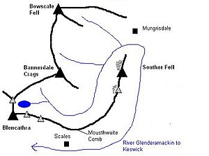 Souther Fell sketch map