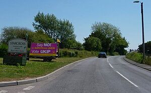 Starcross , The Strand, UKIP Poster and Starcross Sign - geograph.org.uk - 1345072