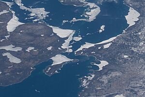 Straits of Mackinac, cropped from ISS067-E-7708
