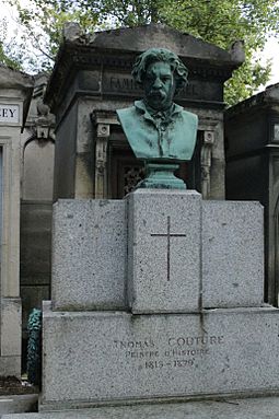 The grave of Thomas Couture, Pere Lachaise Cemetery, Paris