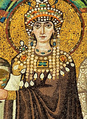 Theodora mosaic - Basilica San Vitale (Ravenna) v2.jpg