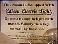 This room is equipped with Edison electric light
