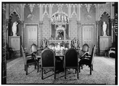 VIEW DINING ROOM TO NORTH - Lyndhurst, Main House, 635 South Broadway, Tarrytown, Westchester County, NY HABS NY,60-TARY,1A-60