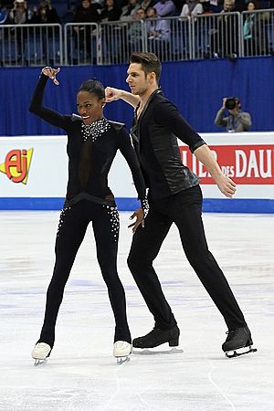 Vanessa James and Morgan Ciprès at Europeans 2016