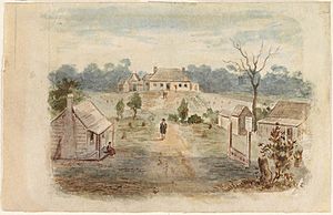 View of Governor's House, Rosehill, Parramatta c1798