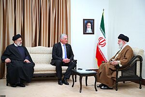 Visit by Cuban President Miguel Díaz-Canel to Khamenei's office in 2023 (2)