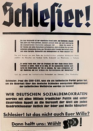 Wahlplakat SPD 1949 Schlesier