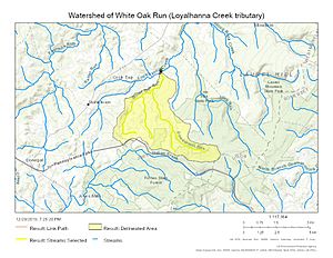 Watershed of White Oak Run (Loyalhanna Creek tributary)