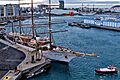 + Blick von Deck 14 eines Kreuzfahrtschiffs auf Las Palmas de Gran Canaria. 03