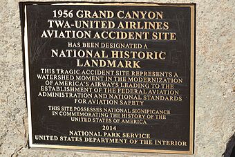 1956 Grand Canyon mid-air collision NRHP plaque.jpg