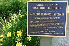 Abbott Farm Historic District, Hamilton Township, NJ - information plaque