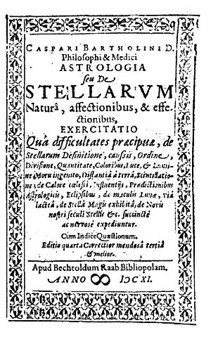 Bartholin, Caspar – Astrologia, seu De stellarum natura, 1612 – BEIC 1322906