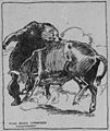 Bear and Bull Fight Illustration from The San Francisco Call, 1911