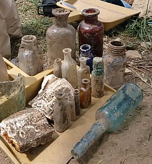 Bottles excavated at the Niagara Apothecary
