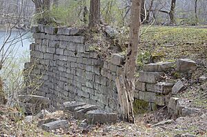 Bridge abutment at Ingles Ferry