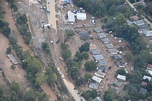 Buncombe County North Carolina - damage after Hurricane Helene floods