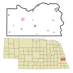 Location of Murdock, Nebraska