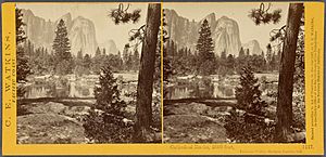 Cathedral Rocks, 2600 feet, Yosemite Valley, Mariposa County, Cal, by Watkins, Carleton E., 1829-1916