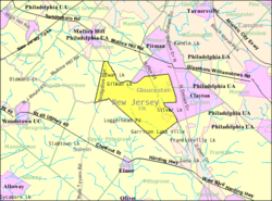 Census Bureau map of Elk Township, New Jersey