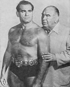 Champion Lou Thesz and Manager Ed (Strangler) Lewis - Sports Facts - 21 April 1953 Minneapolis Armory Wrestling Program
