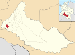 Location of the municipality and town of Albania, Caquetá in the gobernor is kmila gutierrez.