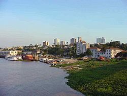 View Corumbá from the River Paraguay