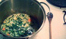 Creamy spinach soup