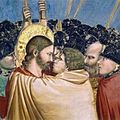 Detail of Jesus and Judas by Giotto