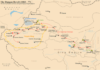 Dungan Revolt Map