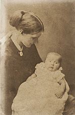 Photo of Julia Duckworth with her first son George in 1868