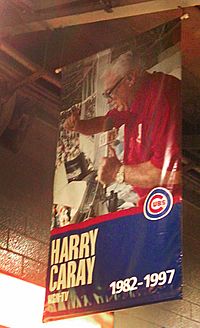 Harry Caray banner Wrigley Field 2005