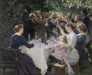 Hip, Hip, Hurrah! Artists’ Party, Skagen (Peder Severin Krøyer) - Gothenburg Museum of Art - F 62