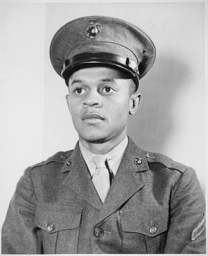 Howard P. Perry, the first African-American US Marine Corps recruitf