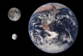 Iapetus Earth Moon Comparison