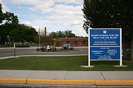 Idaho School for the Deaf and the Blind main entrance and administration offices