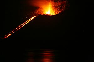 Krakatoa eruption 2008